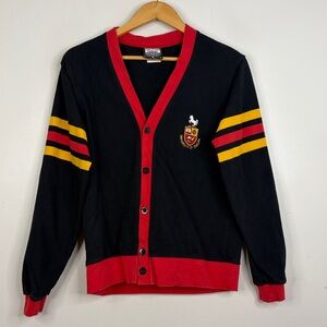 Barbarian Rugby Cardigan Mens Small Red Black Yellow University of Guelph